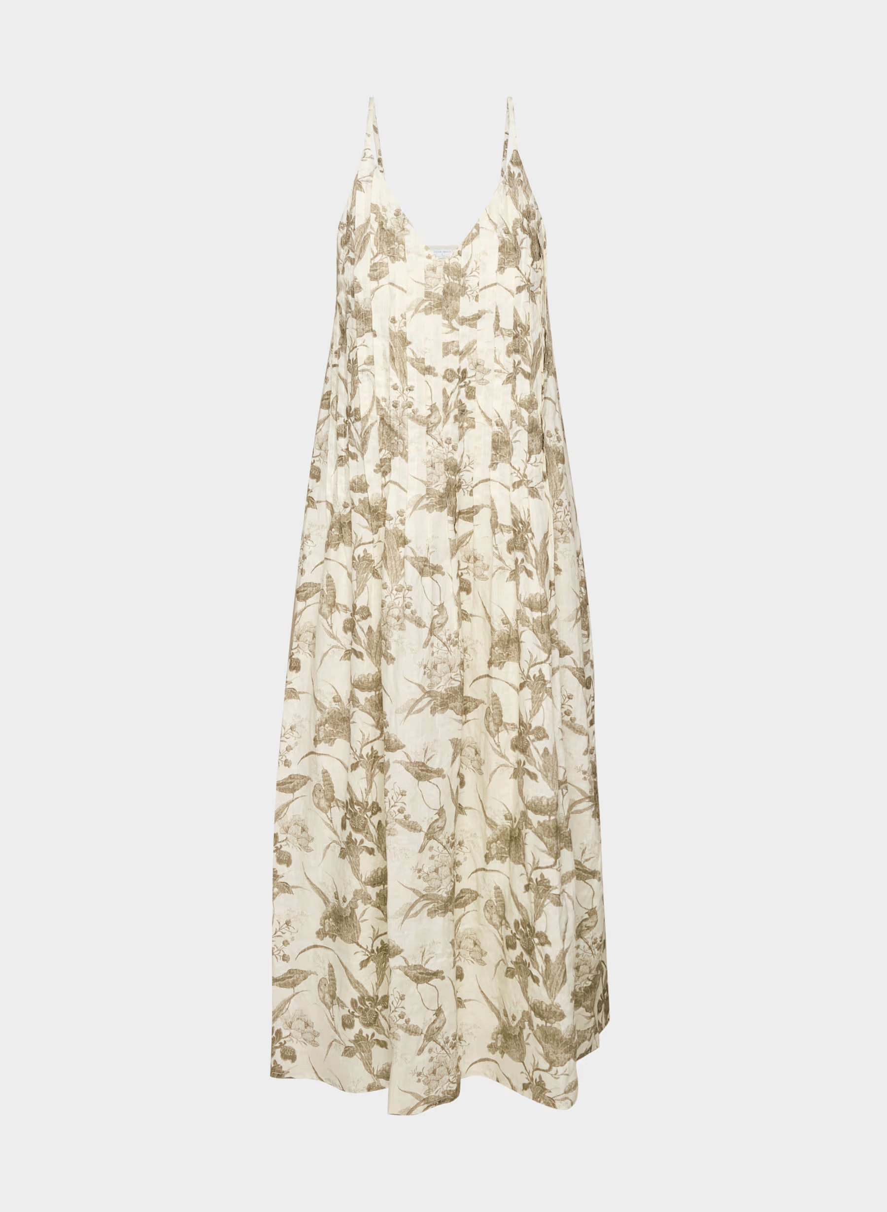 Aritzia Casbah Linen Dress-Birch/folio Brown