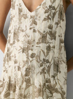 Aritzia Casbah Linen Dress-Birch/folio Brown