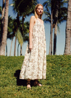 Aritzia Casbah Linen Dress-Birch/folio Brown