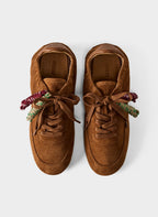 Aritzia Sperry x Aritzia Slim Jogger - Suede Leather-Chocolatier Brown