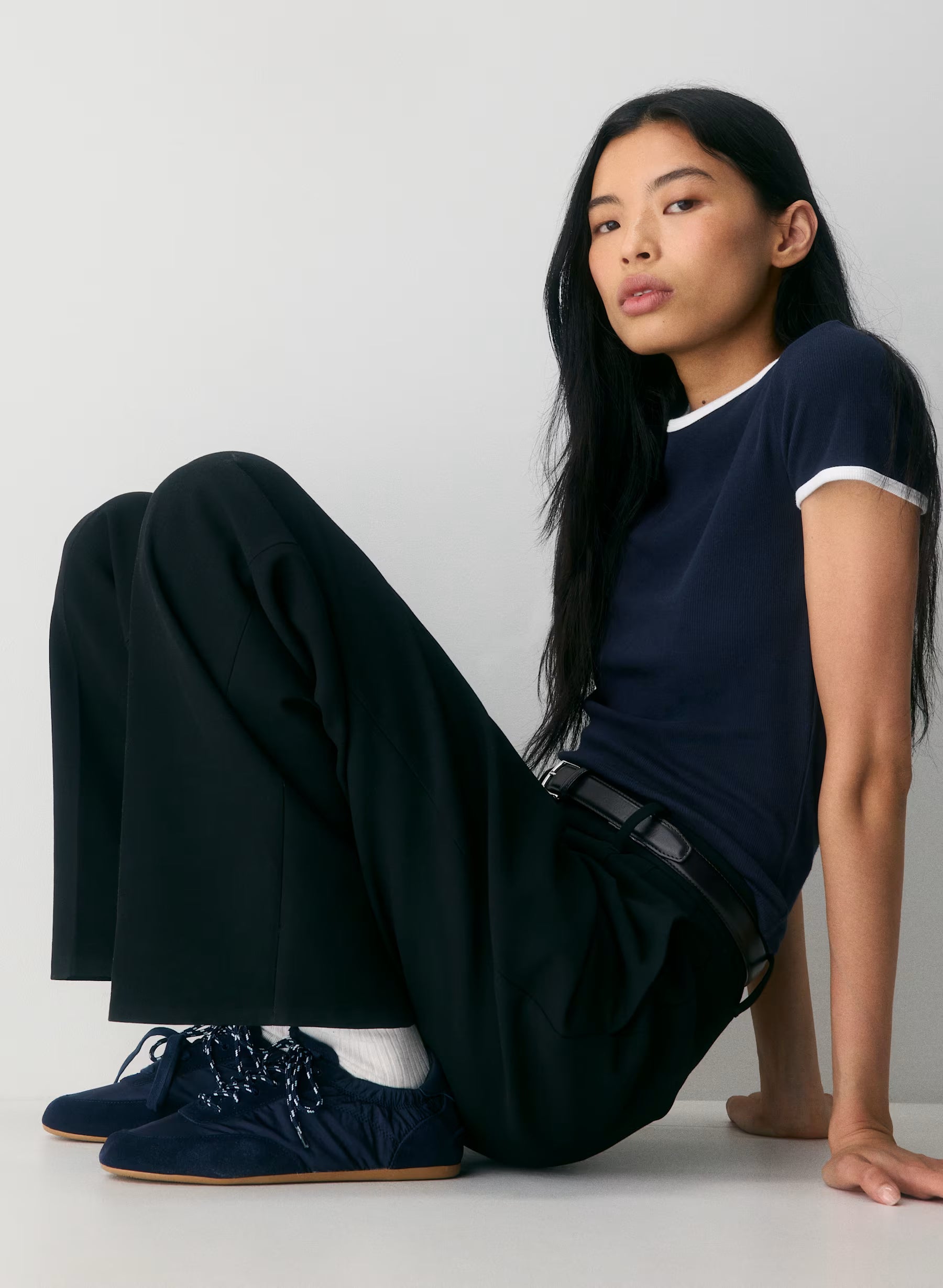Aritzia Sperry X Aritzia Slim Jogger - Nylon & Suede-Admiral