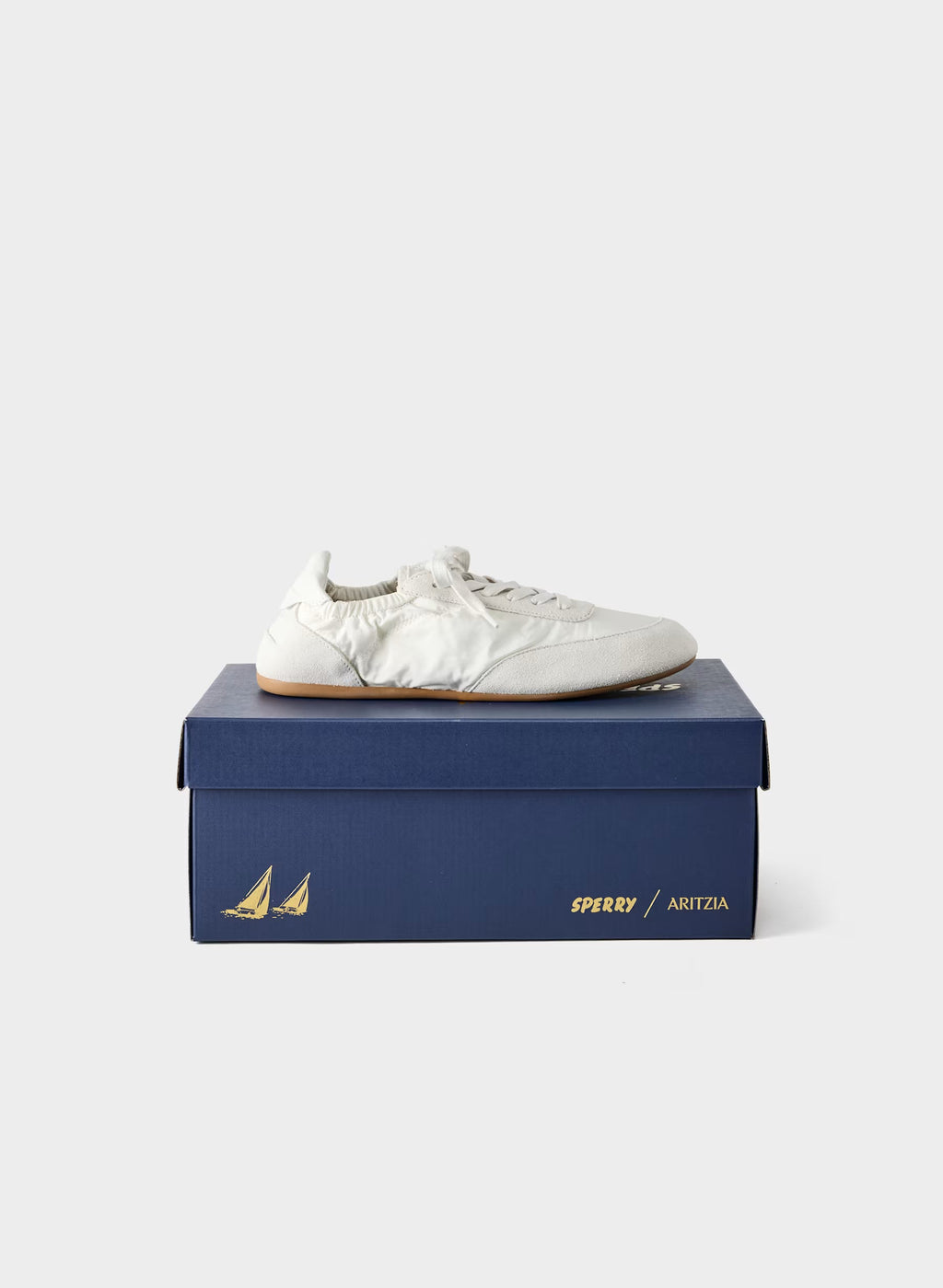Aritzia Sperry X Aritzia Slim Jogger - Nylon & Suede-Halo White