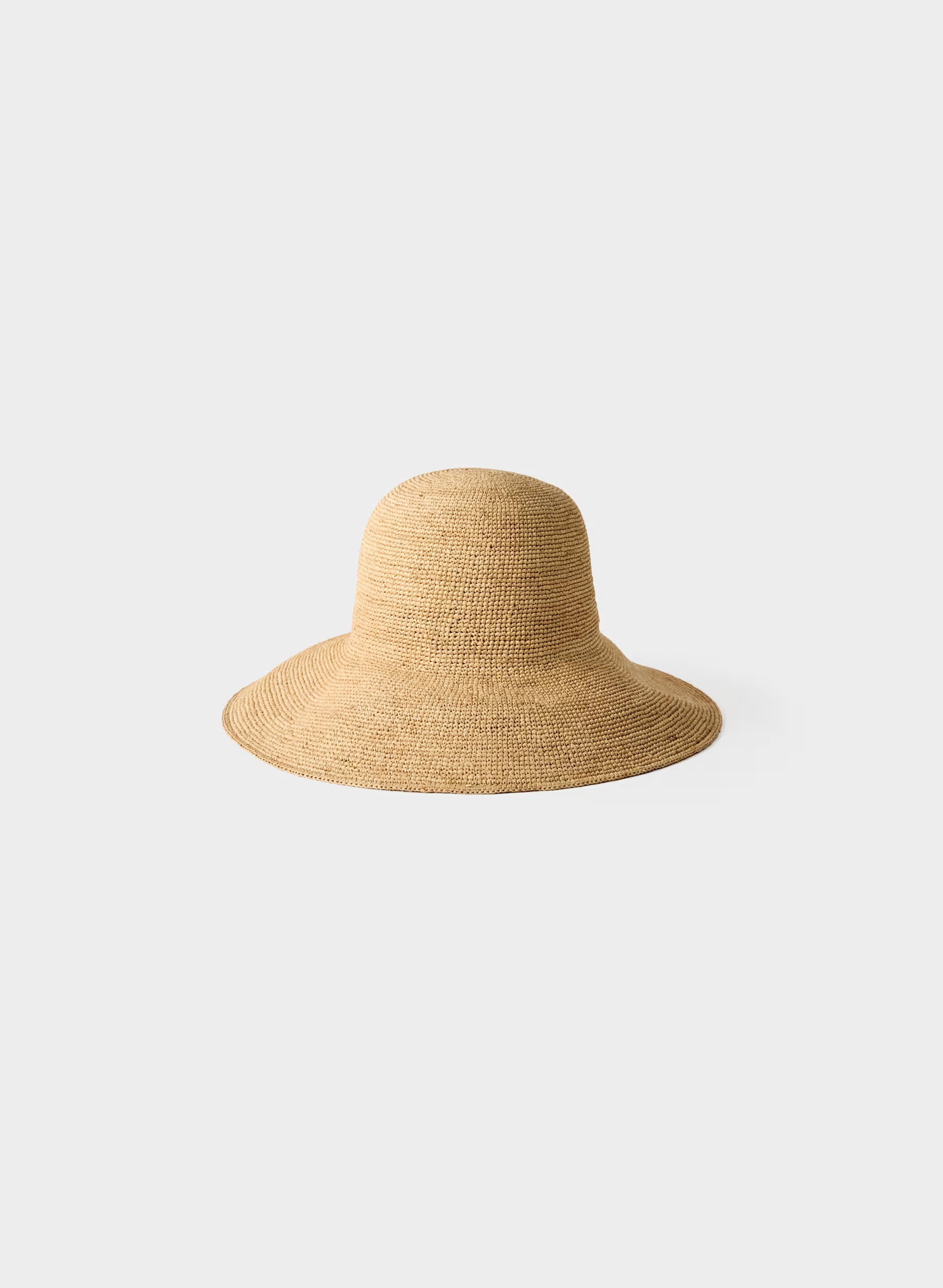 Aritzia Sunbeam Raffia Medium-Brim Hat-Sandy Beige