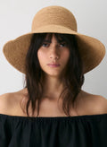 Aritzia Sunbeam Raffia Medium-Brim Hat-Femme