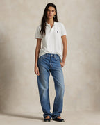 Ralph Lauren Women The Iconic Classic Fit Mesh Polo Shirt-White