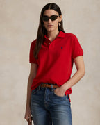 Ralph Lauren Women The Iconic Classic Fit Mesh Polo Shirt  -  Red