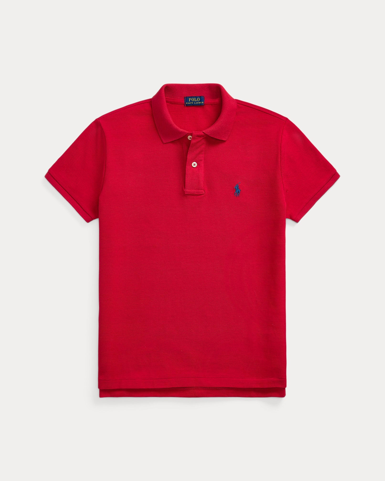 Ralph Lauren Women The Iconic Classic Fit Mesh Polo Shirt  -  Red
