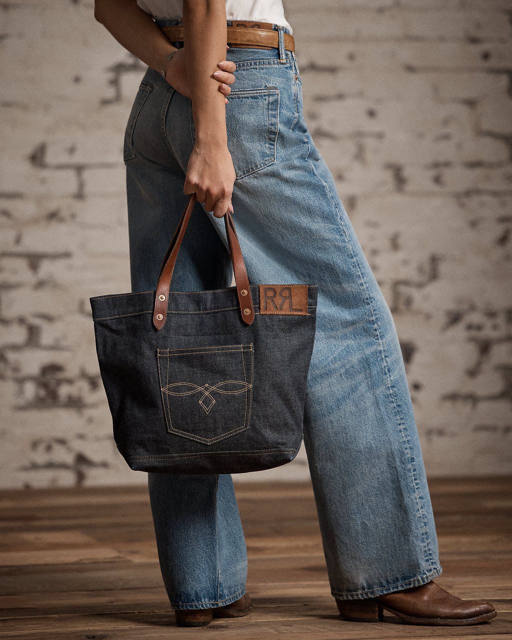 Ralph Lauren Denim Tote  -  Indigo