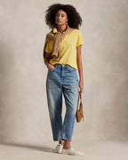 Ralph Lauren Women The Iconic Classic Fit Mesh Polo Shirt  -  Corn Yellow