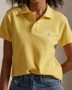 Ralph Lauren Women The Iconic Classic Fit Mesh Polo Shirt  -  Corn Yellow