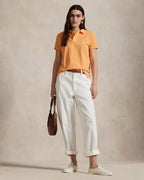 Ralph Lauren Women The Iconic Classic Fit Mesh Polo Shirt  -  Key West Orange