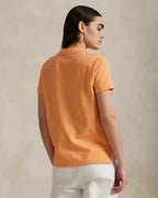 Ralph Lauren Women The Iconic Classic Fit Mesh Polo Shirt  -  Key West Orange
