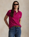 Ralph Lauren Women The Iconic Classic Fit Mesh Polo Shirt-Pink Sky