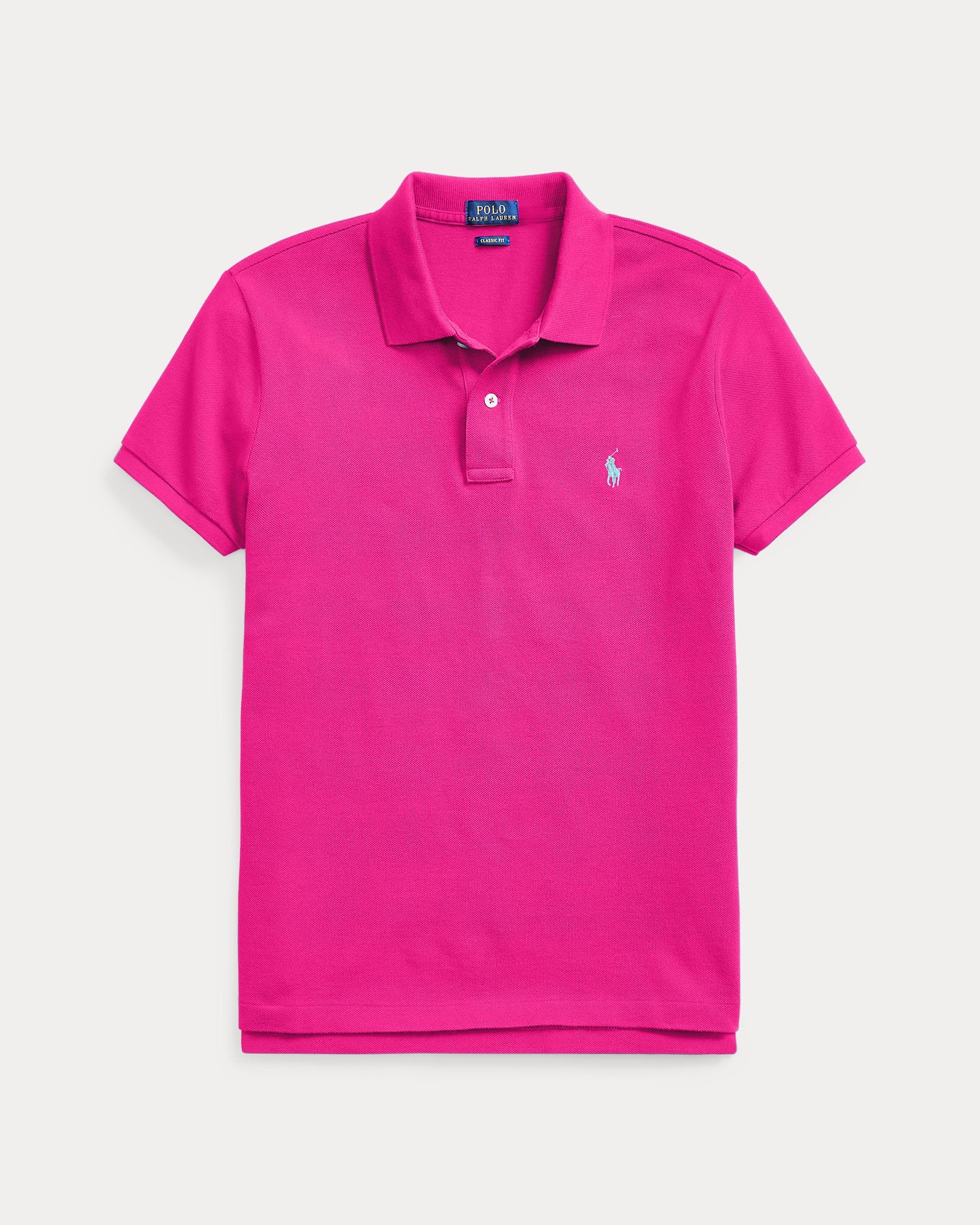 Ralph Lauren Women The Iconic Classic Fit Mesh Polo Shirt-Pink Sky