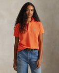 Ralph Lauren Women The Iconic Classic Fit Mesh Polo Shirt  -  Resort Orange