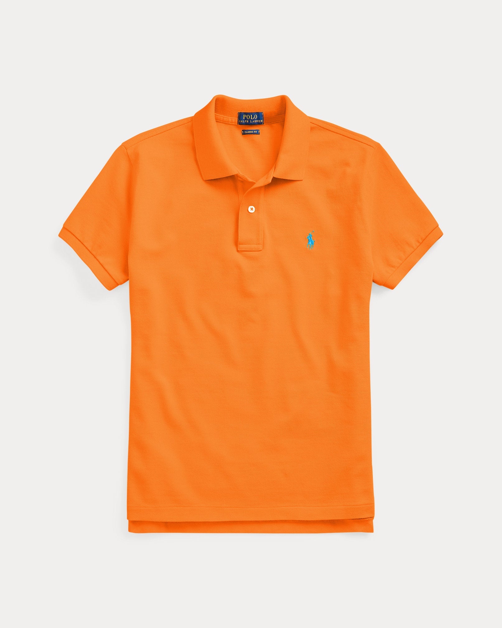 Ralph Lauren Women The Iconic Classic Fit Mesh Polo Shirt  -  Resort Orange