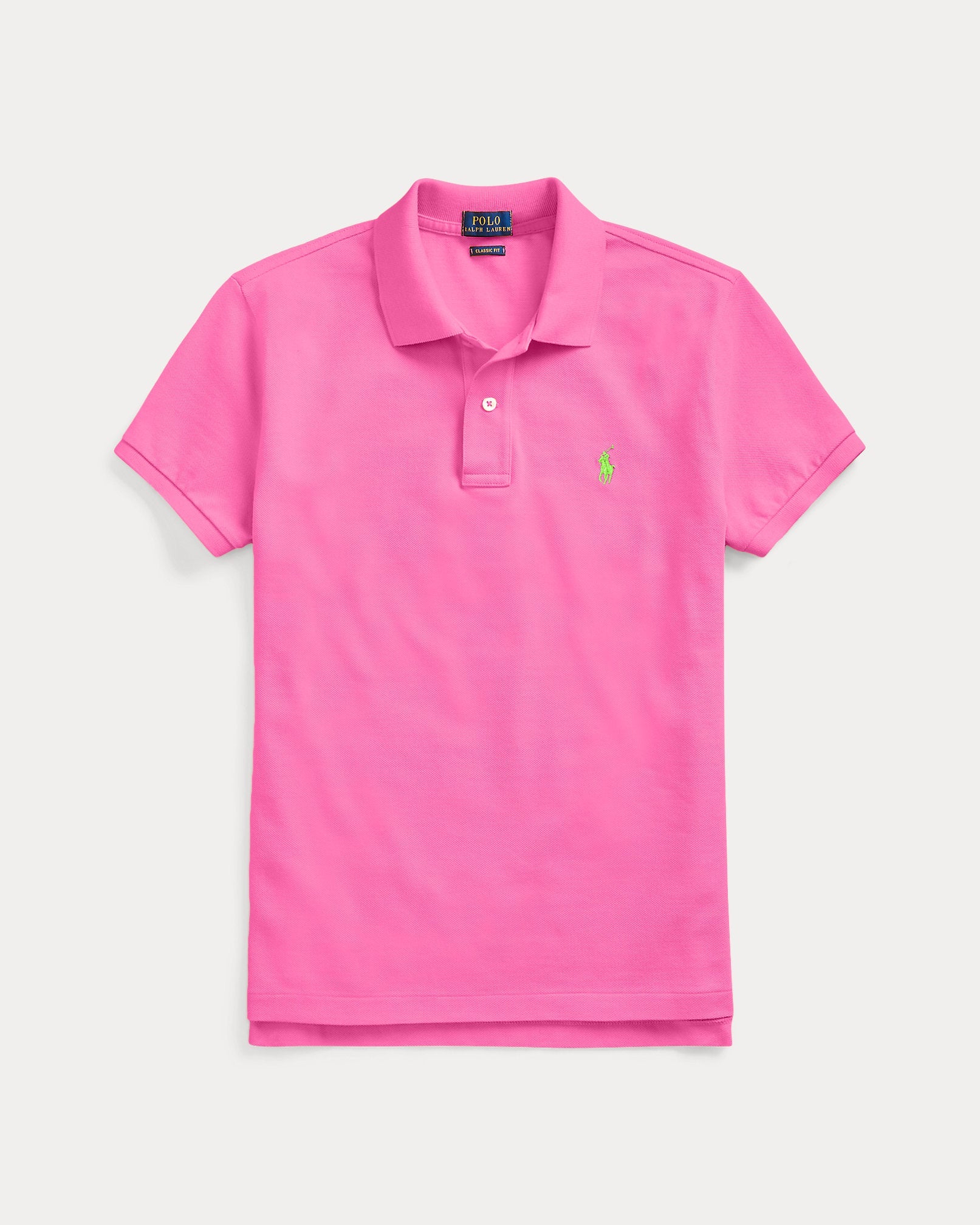 Ralph Lauren Women The Iconic Classic Fit Mesh Polo Shirt-Dalia Pink