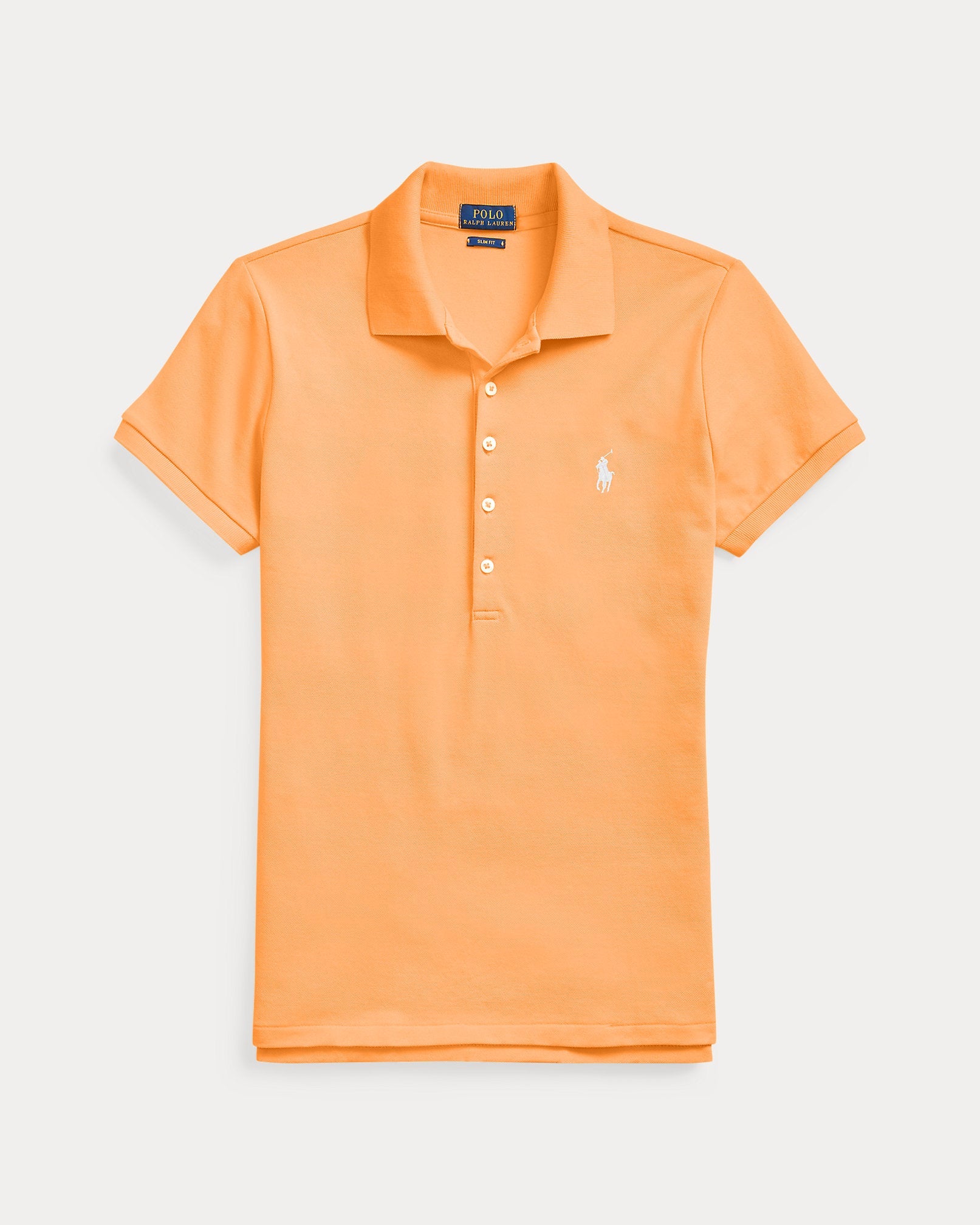 Ralph Lauren Women Slim Fit Stretch Polo Shirt  -  Key West Orange