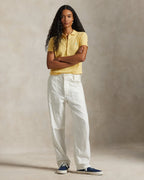 Ralph Lauren Women Slim Fit Stretch Polo Shirt  - Corn Yellow