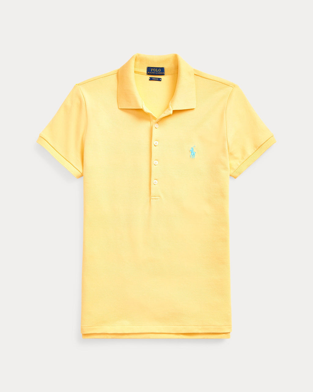 Ralph Lauren Women Slim Fit Stretch Polo Shirt  - Corn Yellow