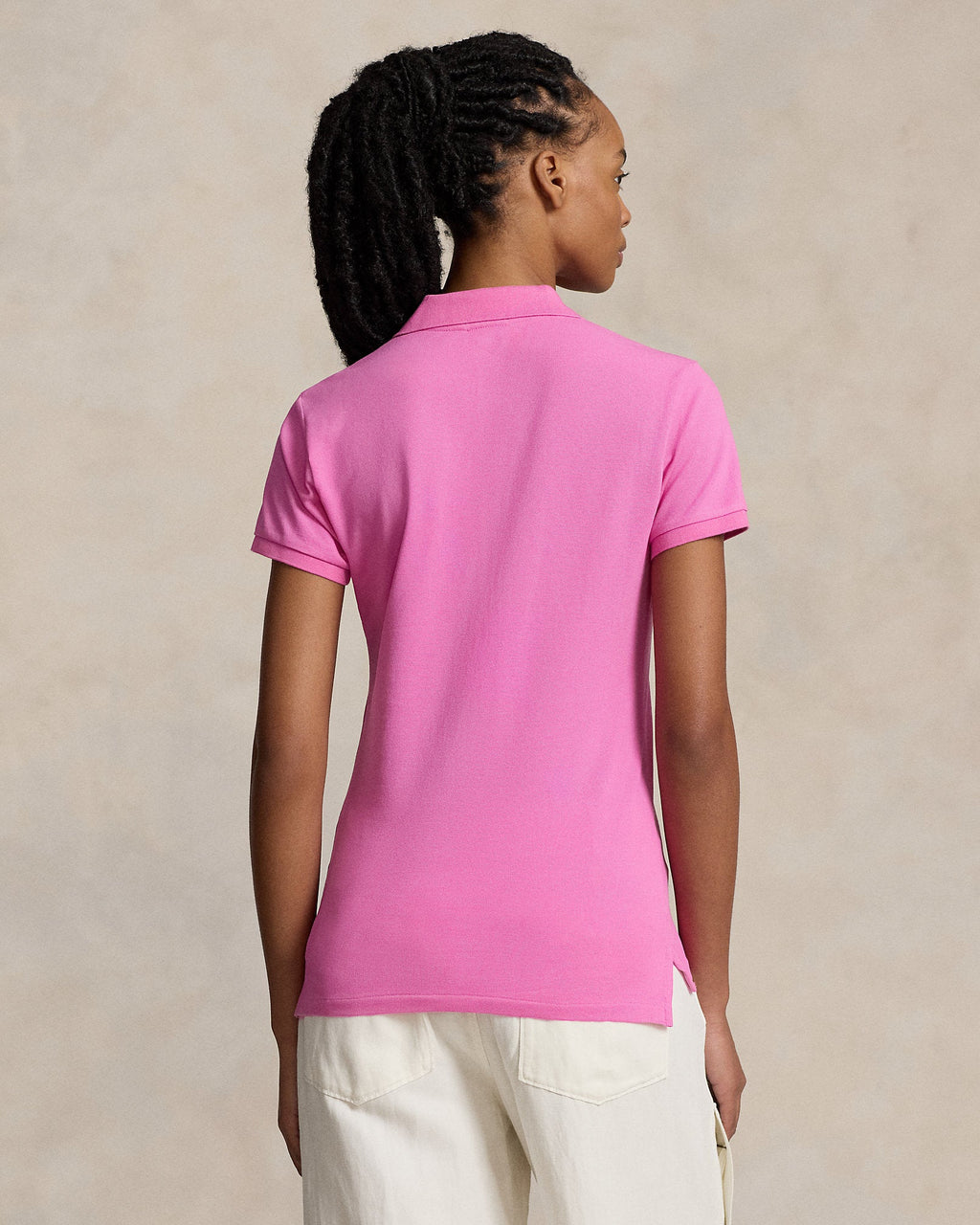 Ralph Lauren Women Slim Fit Stretch Polo Shirt  -  Dalia Pink