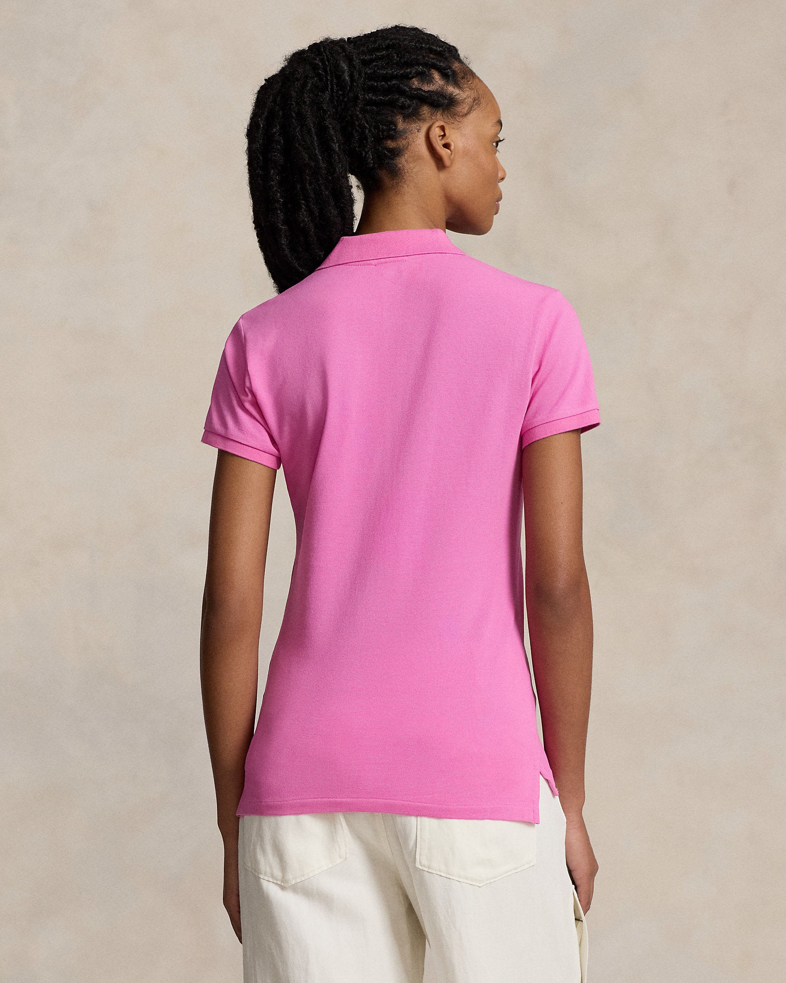 Ralph Lauren Women Slim Fit Stretch Polo Shirt  -  Dalia Pink