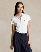 Ralph Lauren Women Slim Fit Stretch Polo Shirt  -  White