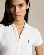 Ralph Lauren Women Slim Fit Stretch Polo Shirt  -  White