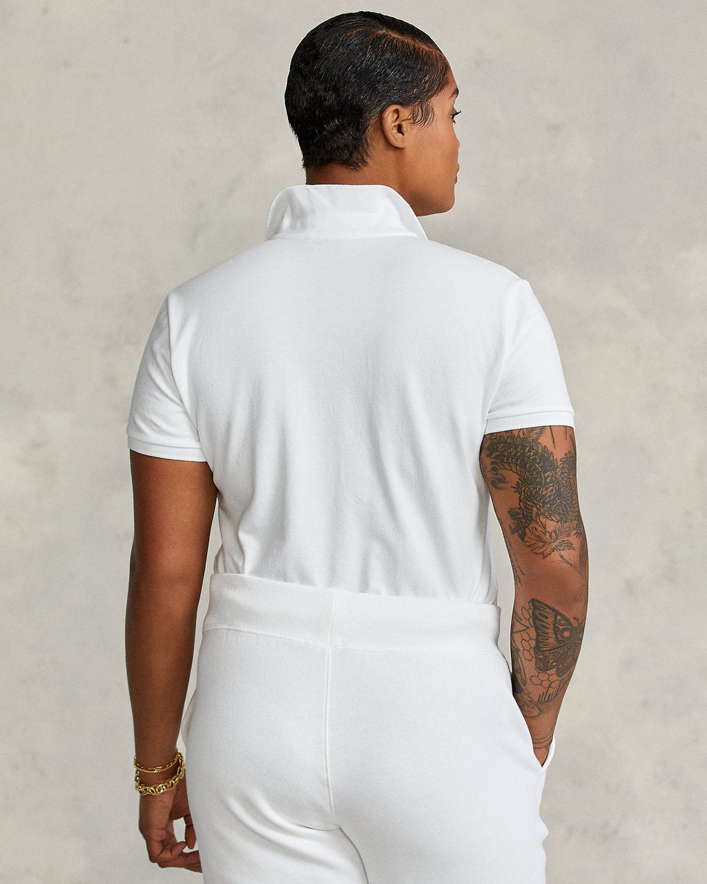 Ralph Lauren Women Slim Fit Stretch Polo Shirt  -  White