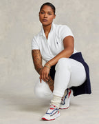 Ralph Lauren Women Slim Fit Stretch Polo Shirt  -  White