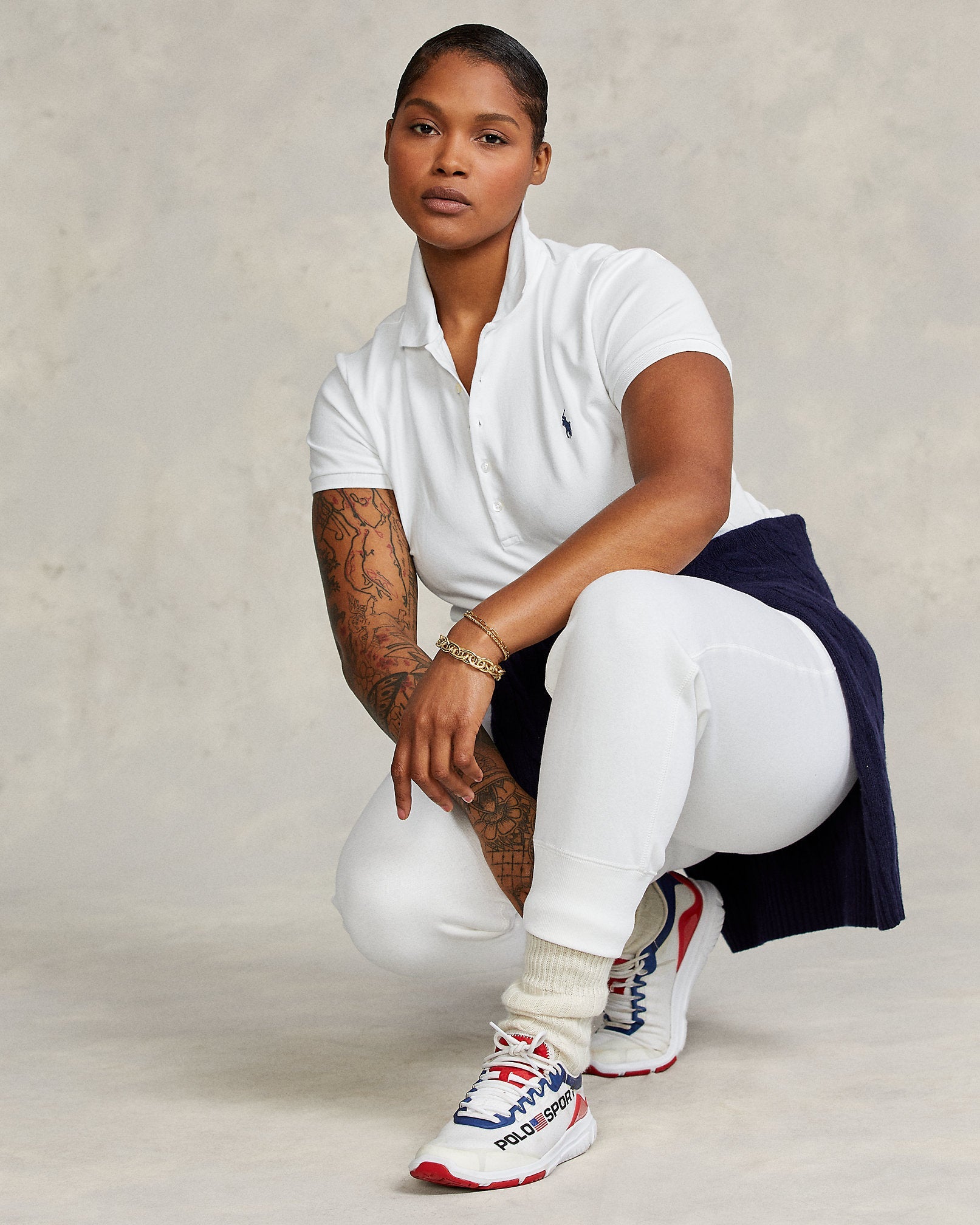 Ralph Lauren Women Slim Fit Stretch Polo Shirt  -  White