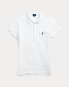 Ralph Lauren Women Slim Fit Stretch Polo Shirt  -  White