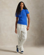 Ralph Lauren Women Slim Fit Stretch Polo Shirt  -  Sea Blue
