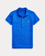 Ralph Lauren Women Slim Fit Stretch Polo Shirt  -  Sea Blue