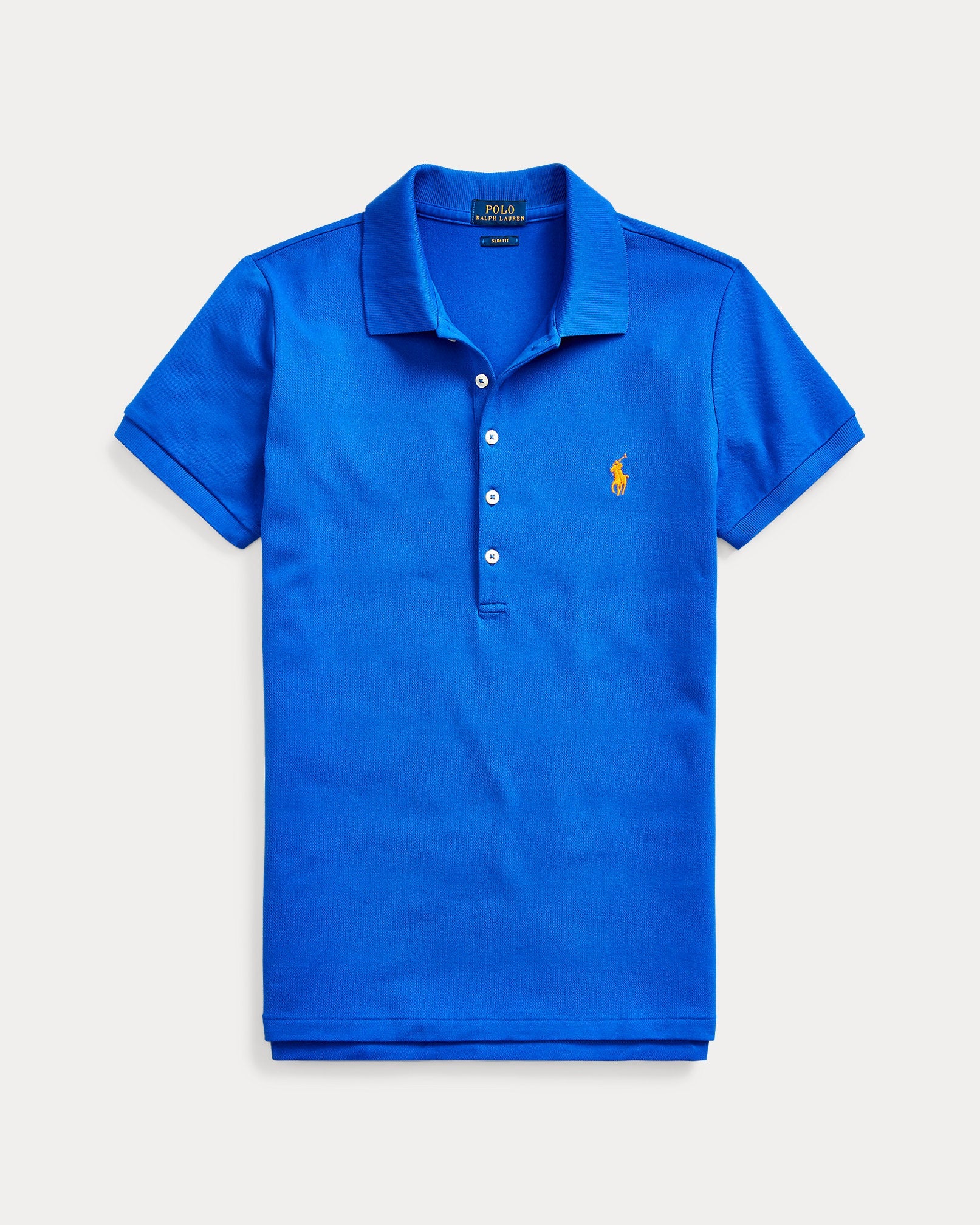 Ralph Lauren Women Slim Fit Stretch Polo Shirt  -  Sea Blue