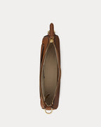 Ralph Lauren Crosshatch Leather Medium Danni Bag  -  Lauren Tan