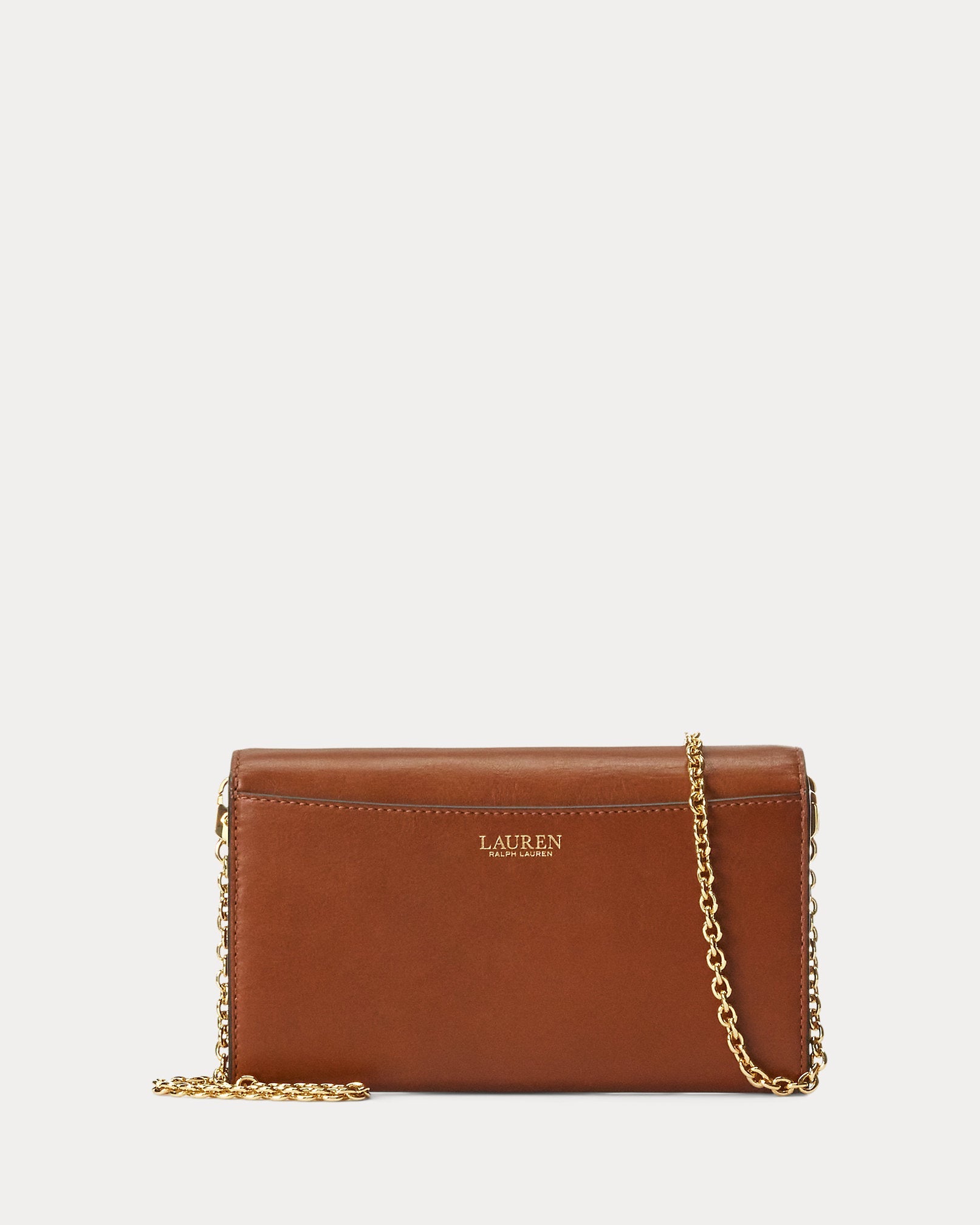 Ralph Lauren Leather Medium Adair Crossbody  -  Lauren Tan