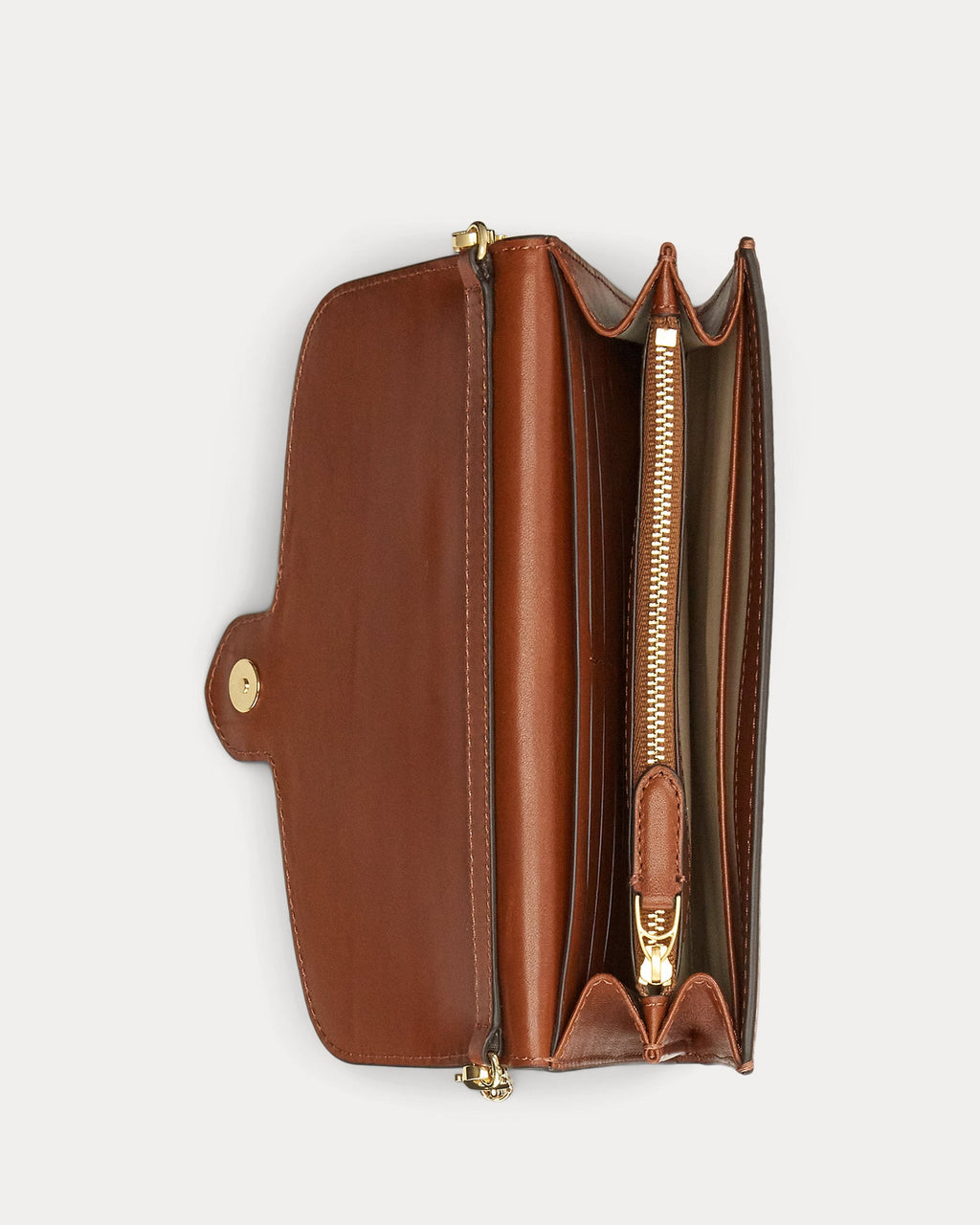 Ralph Lauren Leather Medium Adair Crossbody  -  Lauren Tan