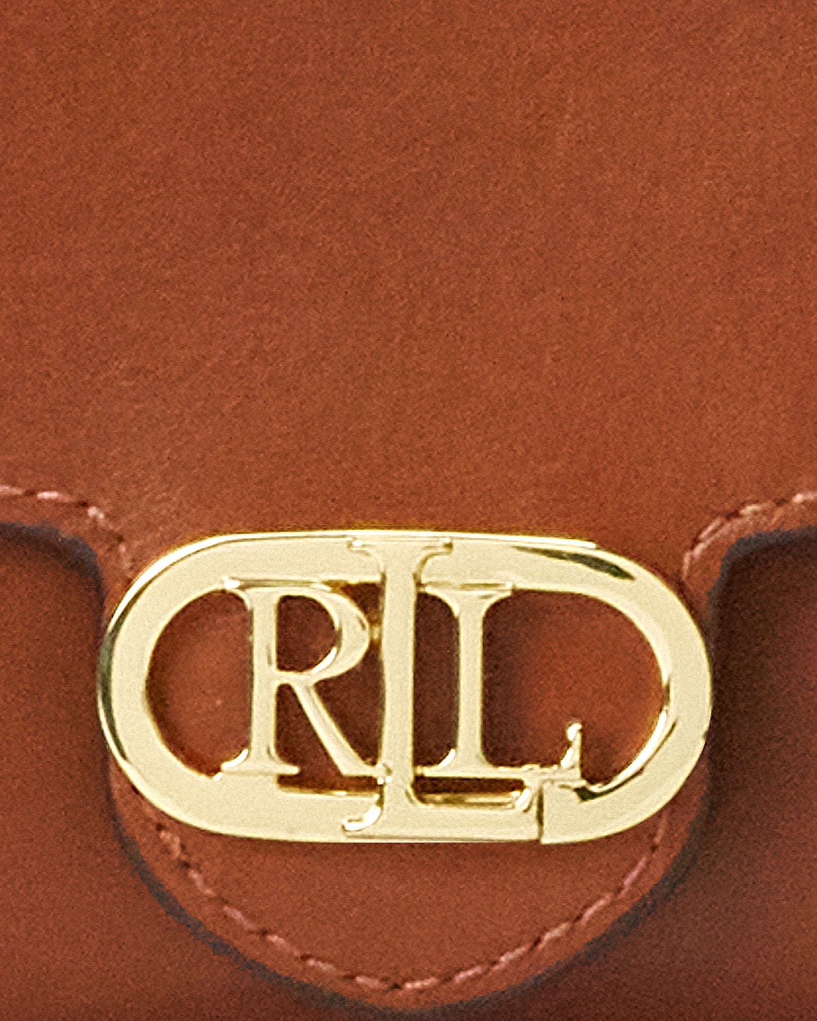 Ralph Lauren Leather Medium Adair Crossbody  -  Lauren Tan