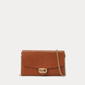 Ralph Lauren Leather Medium Adair Crossbody  -  Lauren Tan