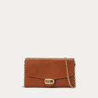 Ralph Lauren Leather Medium Adair Crossbody  -  Lauren Tan
