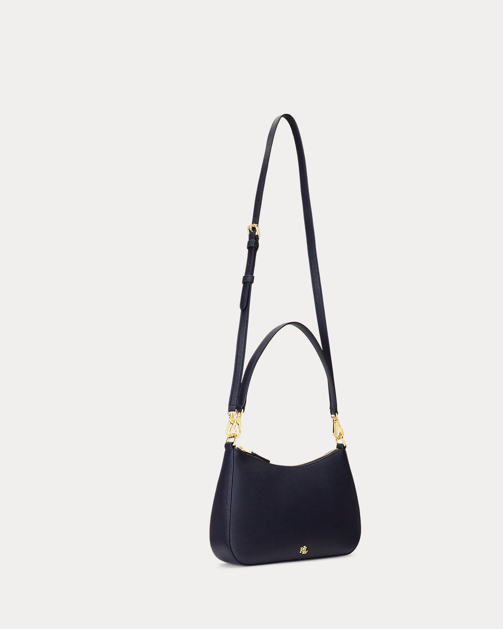 Ralph Lauren Crosshatch Leather Medium Danni Bag  -  Refined Navy