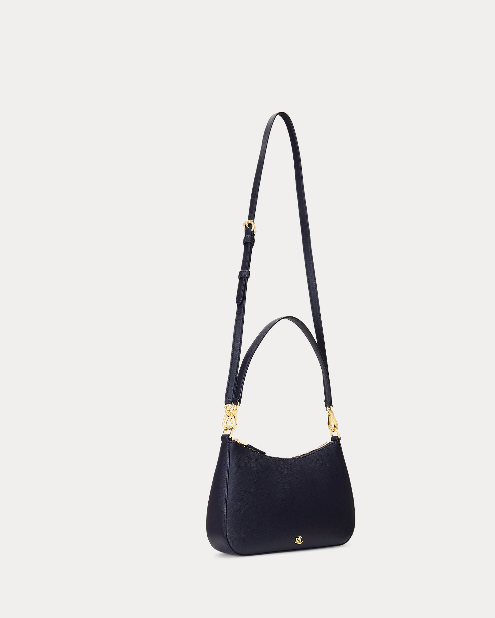 Ralph Lauren Crosshatch Leather Medium Danni Bag  -  Refined Navy