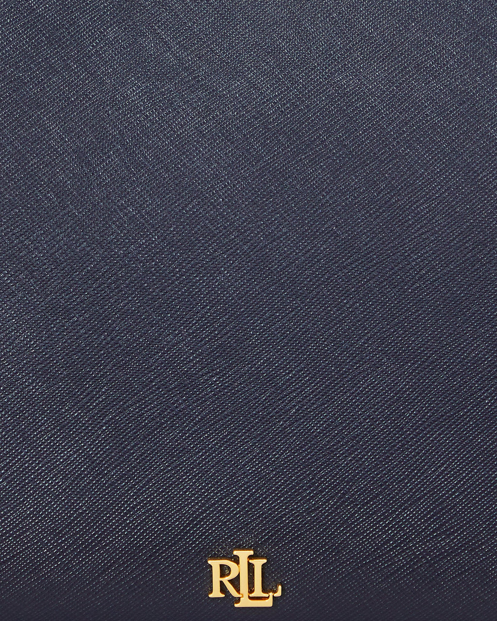 Ralph Lauren Crosshatch Leather Medium Danni Bag  -  Refined Navy