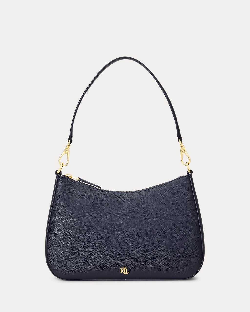 Ralph Lauren Crosshatch Leather Medium Danni Bag  -  Refined Navy