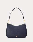 Ralph Lauren Crosshatch Leather Medium Danni Bag  -  Refined Navy