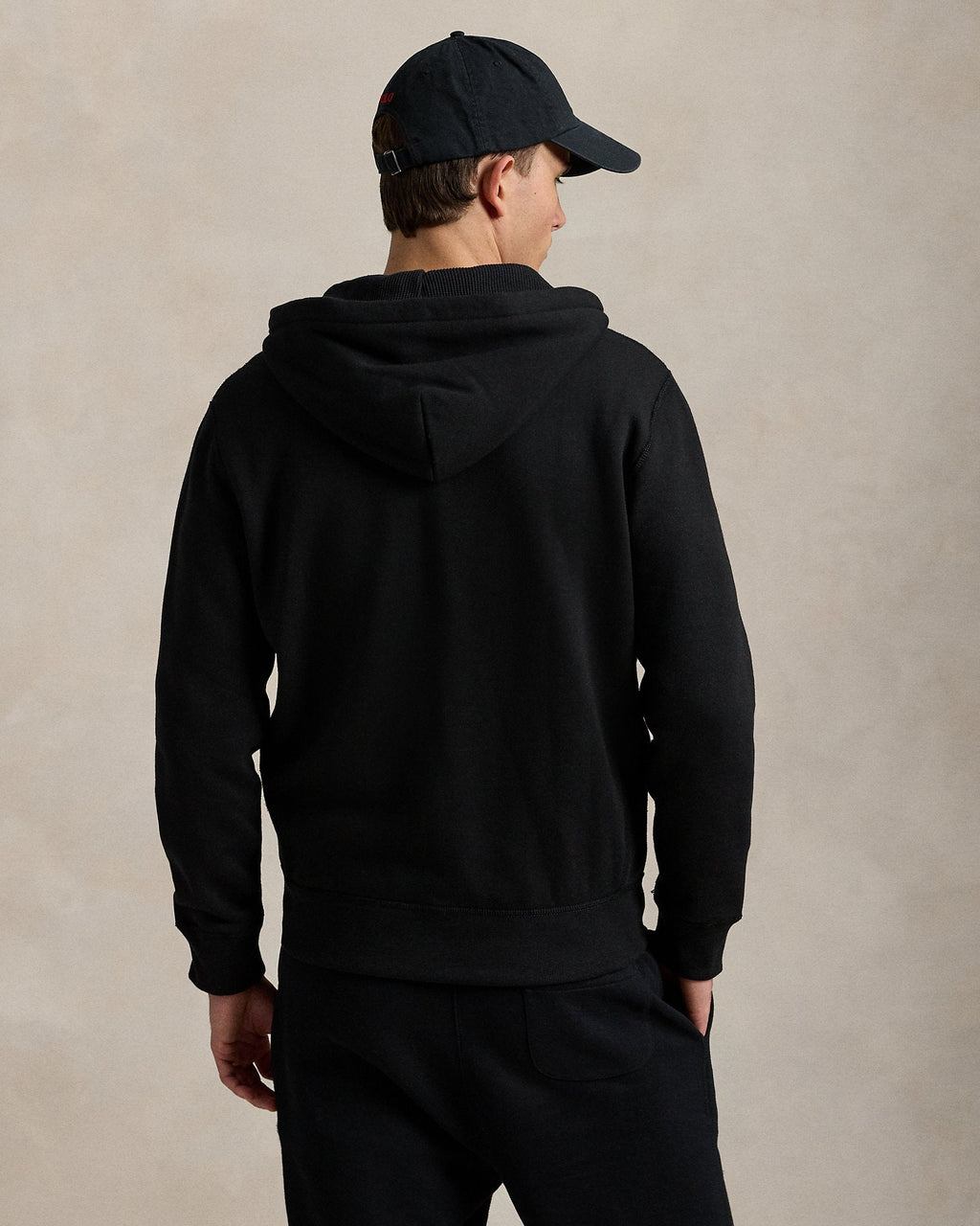 Ralph Lauren Men's Fleece Full-Zip Hoodie  -  Polo Black