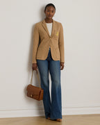 Ralph Lauren Women Bullion Jacquard Blazer  - Classic Camel