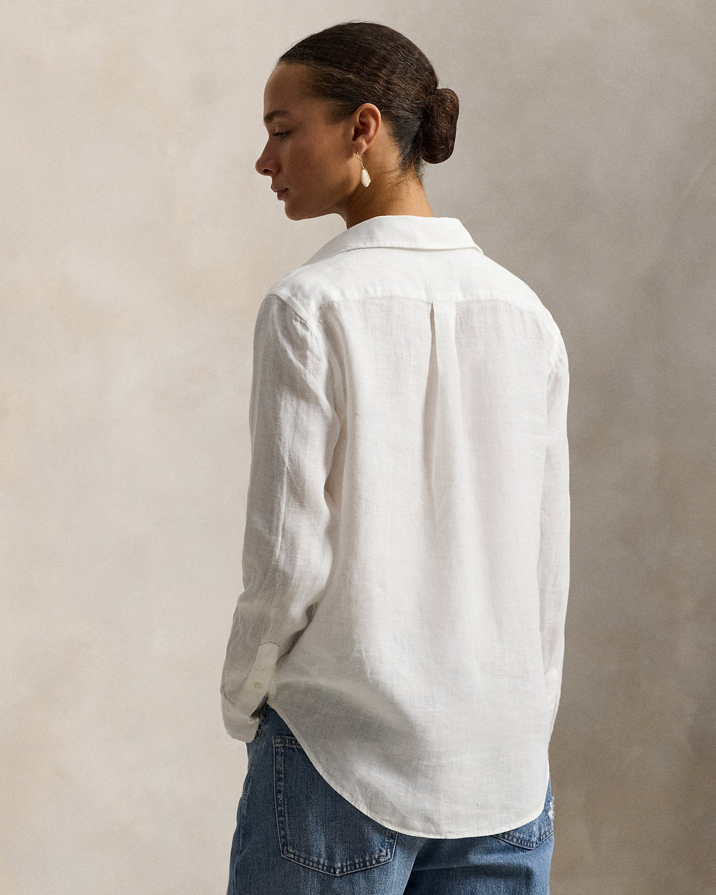 Ralph Lauren Women Classic Fit Linen Shirt Polo Ralph Lauren  -  Classic Oxford White
