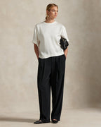 Ralph Lauren Women Oversize Satin Tee  -  Trophy Cream